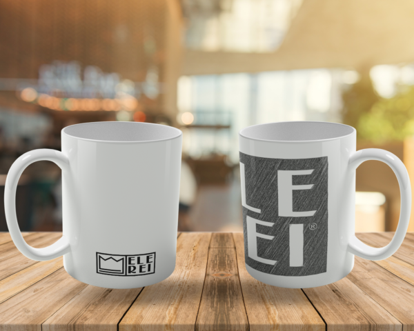 Caneca de Porcelana Ele Rei – Escrita – Quadrada - Imagem 2