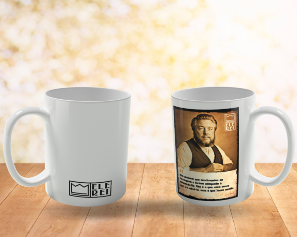 Caneca de Porcelana Ele Rei – Spurgeon – Sentimento - Imagem 2
