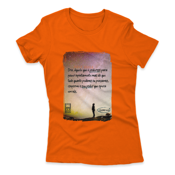 Camiseta Feminina Ele Rei - Efésios 3:20 - Imagem 6