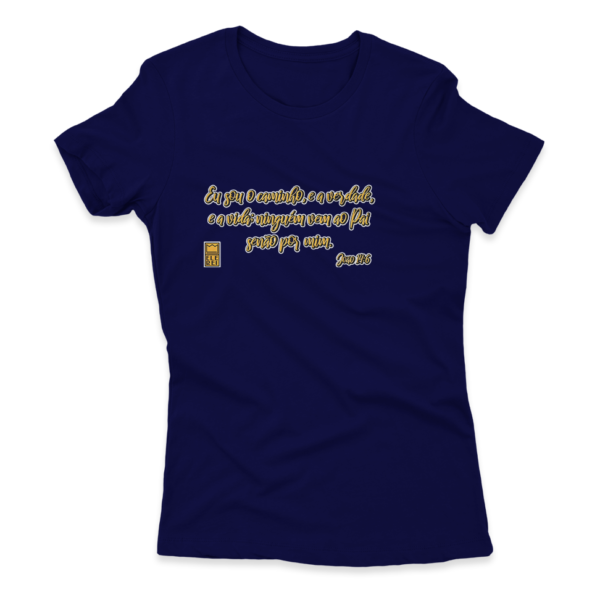 Camiseta Feminina Ele Rei - João 14:6 - Nº1 - Imagem 3
