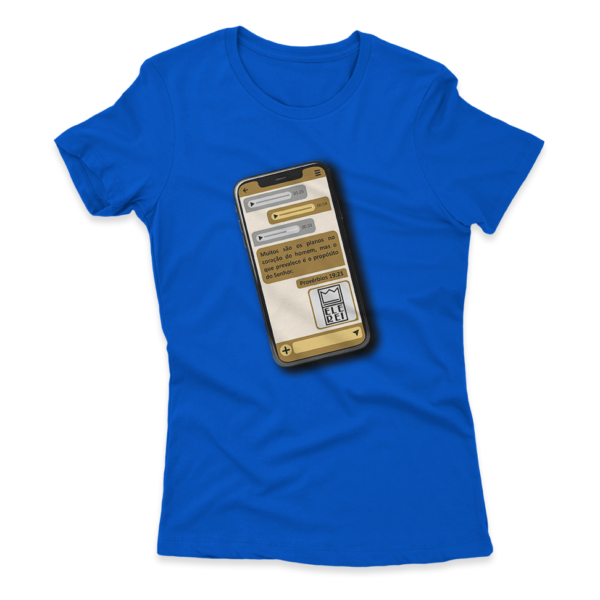 Camiseta Feminina Ele Rei - Provérbios 19:21 - Imagem 4