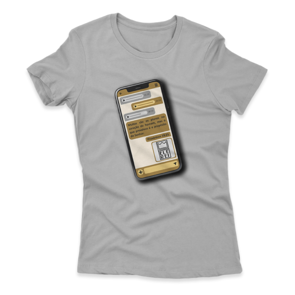 Camiseta Feminina Ele Rei - Provérbios 19:21 - Imagem 5