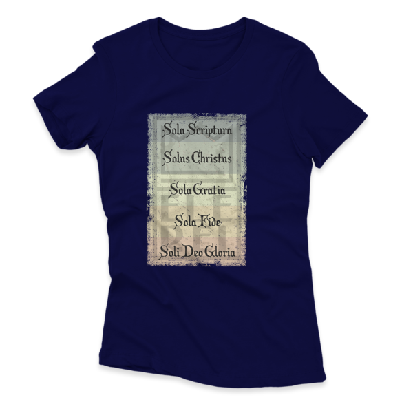 Camiseta Feminina Ele Rei - 5 Solas – Cartaz - Imagem 3