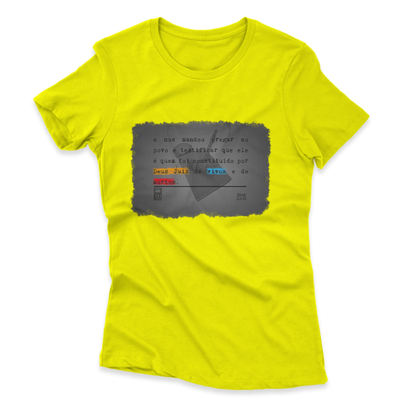 Camiseta Feminina Ele Rei – Atos 10:42 - Imagem 2