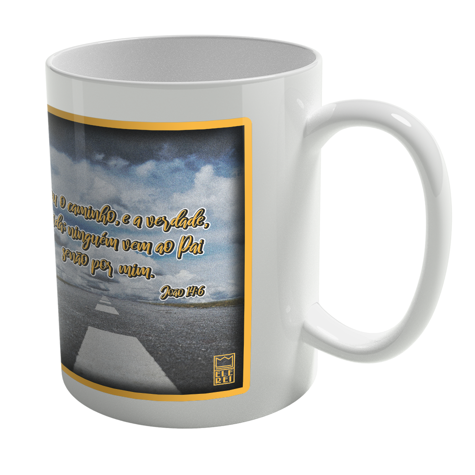 Caneca de Porcelana Ele Rei – João 14:6 – Nº2