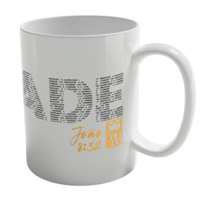 Caneca de Porcelana Ele Rei – João 8:32
