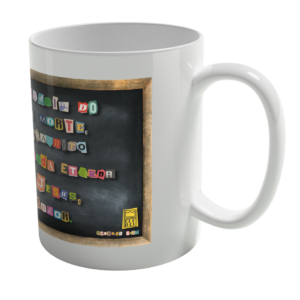 Caneca de Porcelana Ele Rei – Romanos 6:23 – Nº3