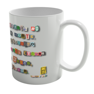 Caneca de Porcelana Ele Rei – Romanos 6:23 – Nº1