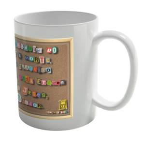 Caneca de Porcelana Ele Rei – Romanos 6:23 – Nº2