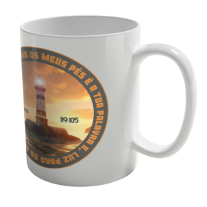 Caneca de Porcelana Ele Rei – Salmos 119:105