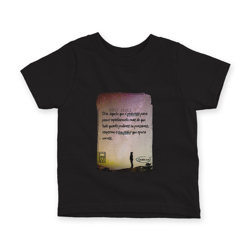 Camiseta Infantil Ele Rei – Efésios 3:20 - Imagem 4