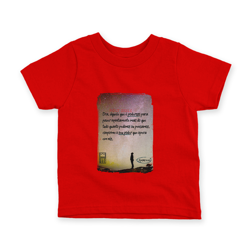 Camiseta Infantil Ele Rei – Efésios 3:20 - Imagem 5