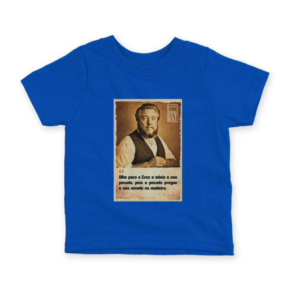 Camiseta Infantil Ele Rei – Spurgeon – Olhe para Cruz - Imagem 3