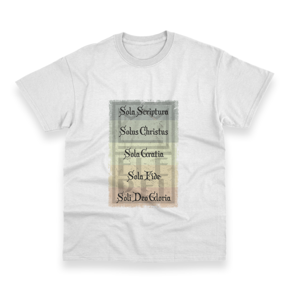 Camiseta Masculina Ele Rei - 5 Solas - Cartaz