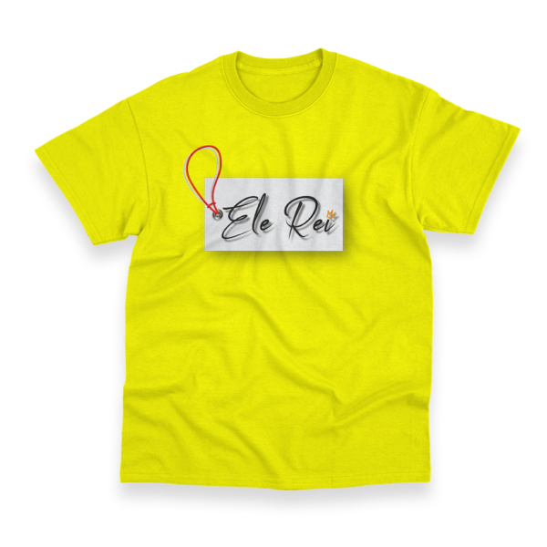 Camiseta Masculina Ele Rei - Escrita - Etiqueta
