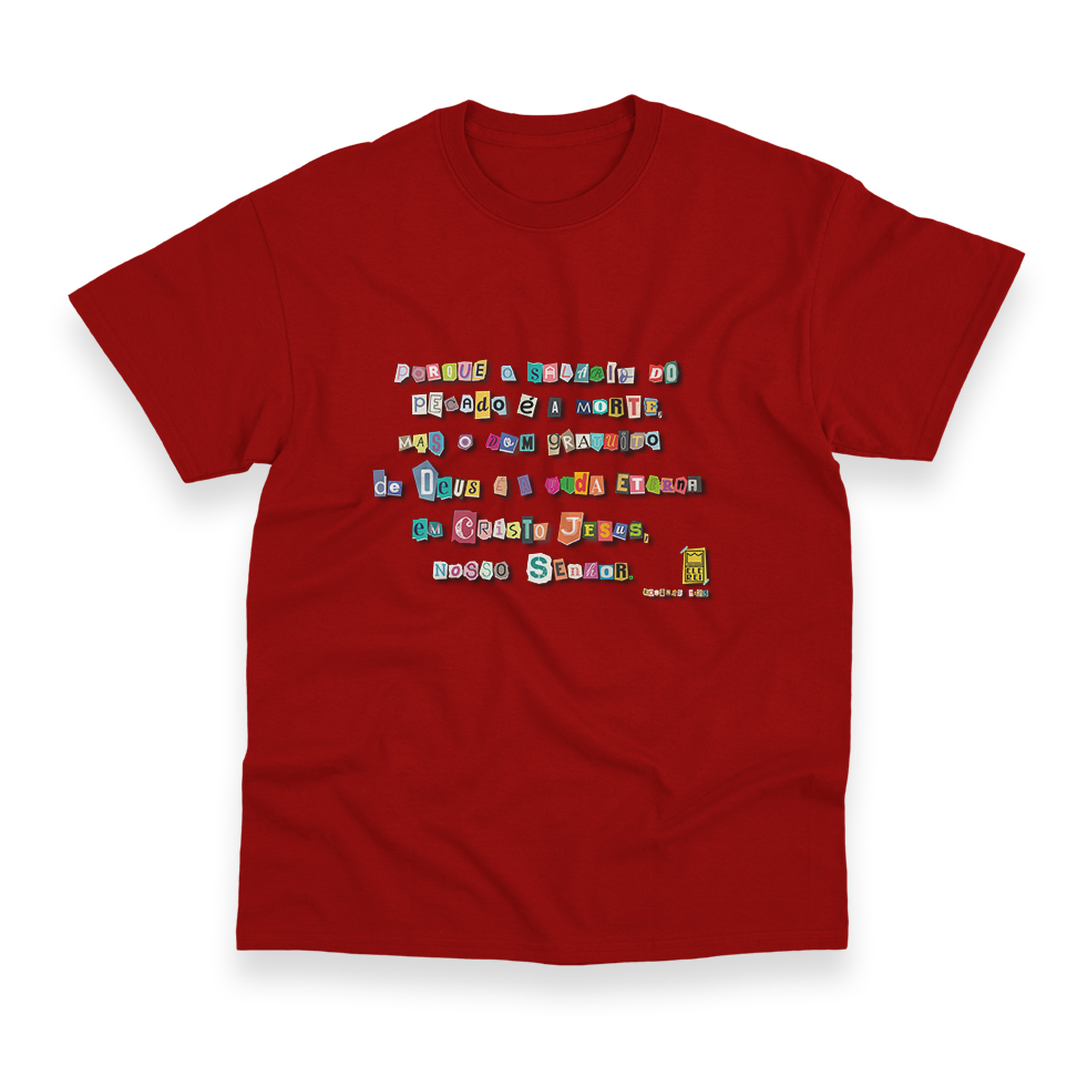 Camiseta Masculina Ele Rei - Romanos 6:23 - Nº1 - Imagem 12