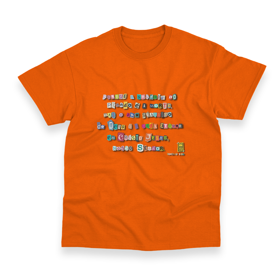 Camiseta Masculina Ele Rei - Romanos 6:23 - Nº1 - Imagem 8