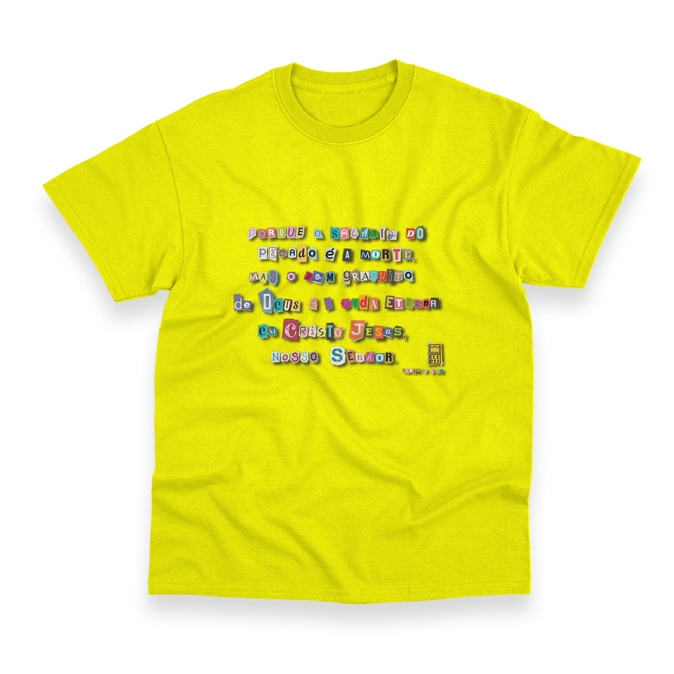 Camiseta Masculina Ele Rei - Romanos 6:23 - Nº1 - Imagem 2