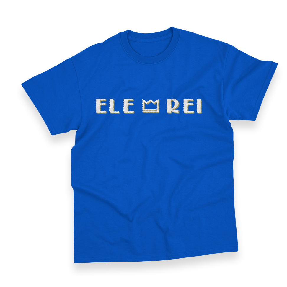 Camiseta Masculina Ele Rei - Escrita - Riscado