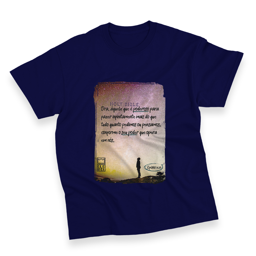 Camiseta Masculina Ele Rei - Efésios 3:20 - Imagem 3