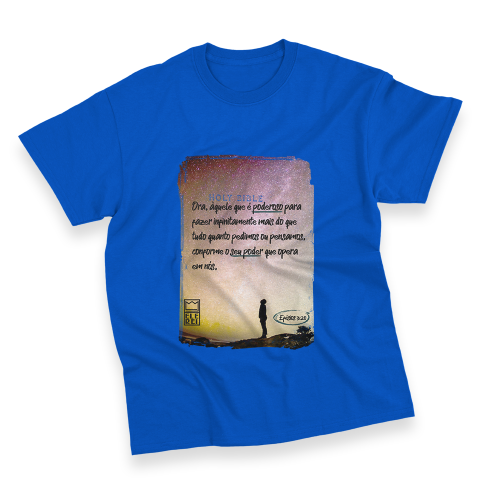 Camiseta Masculina Ele Rei - Efésios 3:20 - Imagem 4