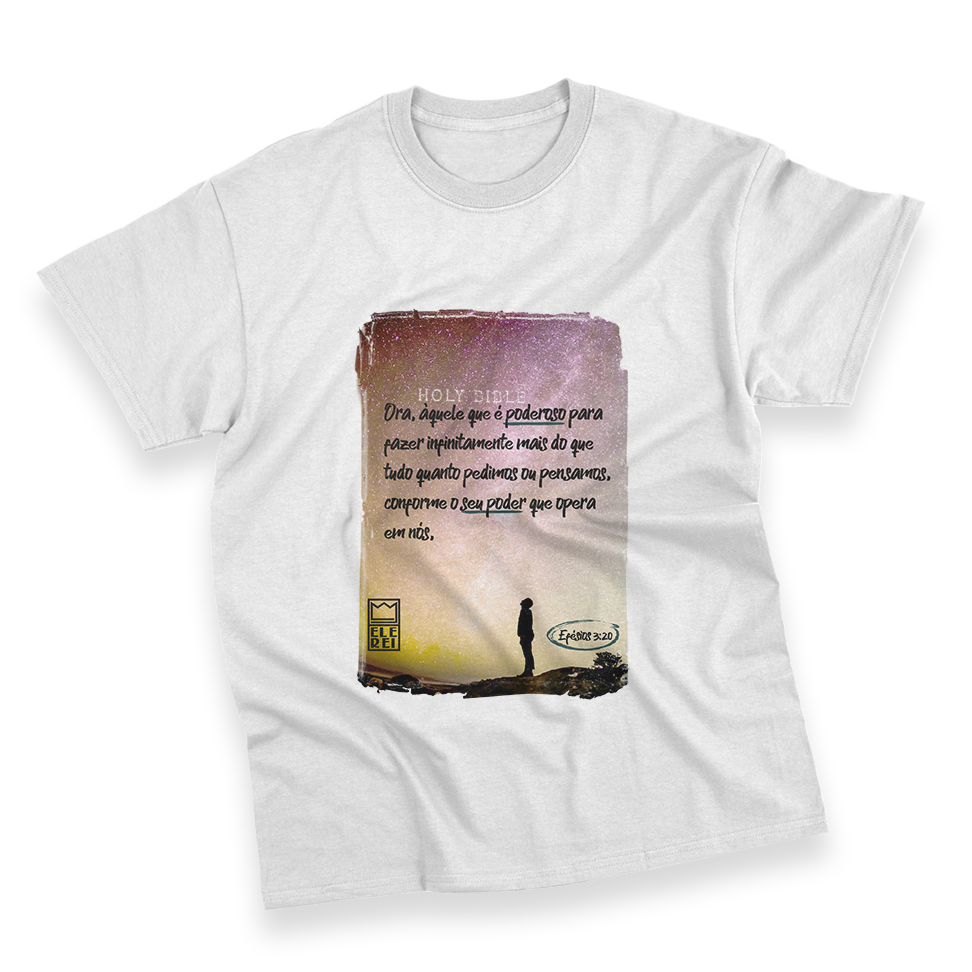 Camiseta Masculina Ele Rei - Efésios 3:20 - Imagem 5