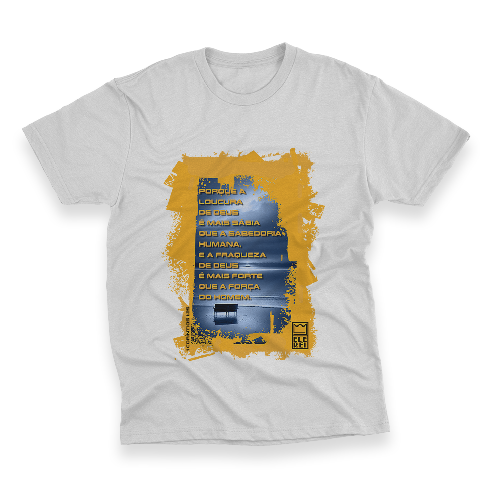 Camiseta Plus Size Ele Rei – 1ª Corintíos 1:25 - Imagem 3