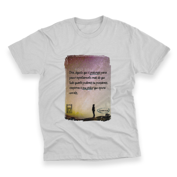 Camiseta Plus Size Ele Rei - Efésios 3:20 - Imagem 3