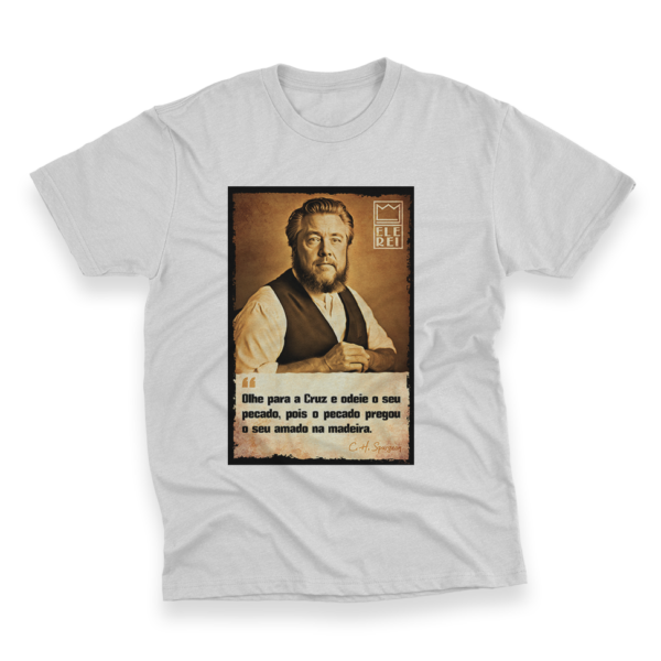 Camiseta Plus Size Ele Rei – Spurgeon – Olhe para Cruz