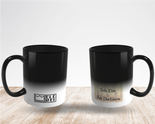 Caneca Mágica de Porcelana Ele Rei – 5 Solas – Carta - Imagem 3
