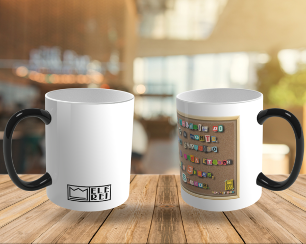 Caneca Mágica de Porcelana Ele Rei – Romanos 6:23 – Nº2 - Imagem 4