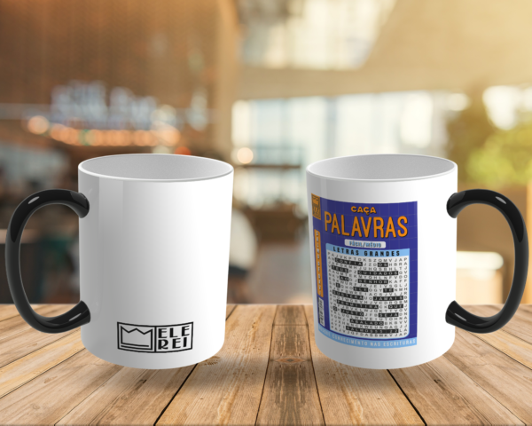 Caneca Mágica de Porcelana Ele Rei – Salmos 55:22 – Azul - Imagem 4