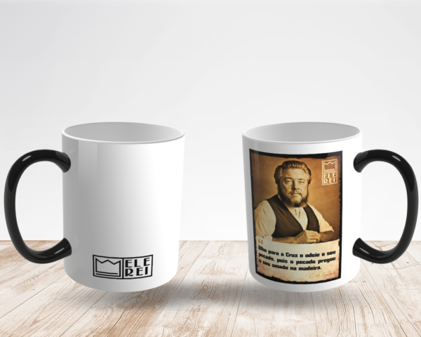 Caneca Mágica de Porcelana Ele Rei – Spurgeon – Olhe para Cruz - Imagem 4