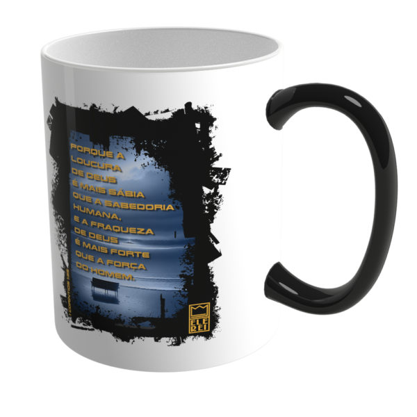 Caneca Mágica de Porcelana Ele Rei – 1ª Corintíos 1:25 - Imagem 2
