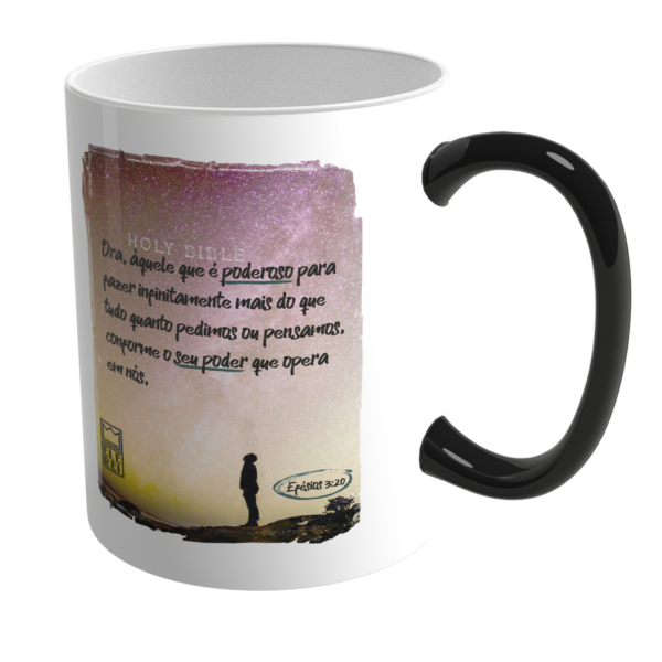 Caneca Mágica de Porcelana Ele Rei – Efésios 3:20 - Imagem 2