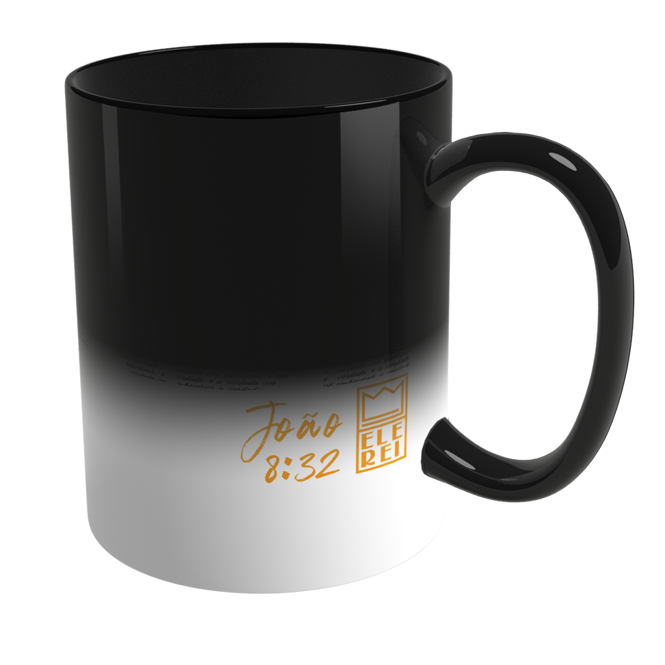 Caneca Mágica de Porcelana Ele Rei – João 8:32