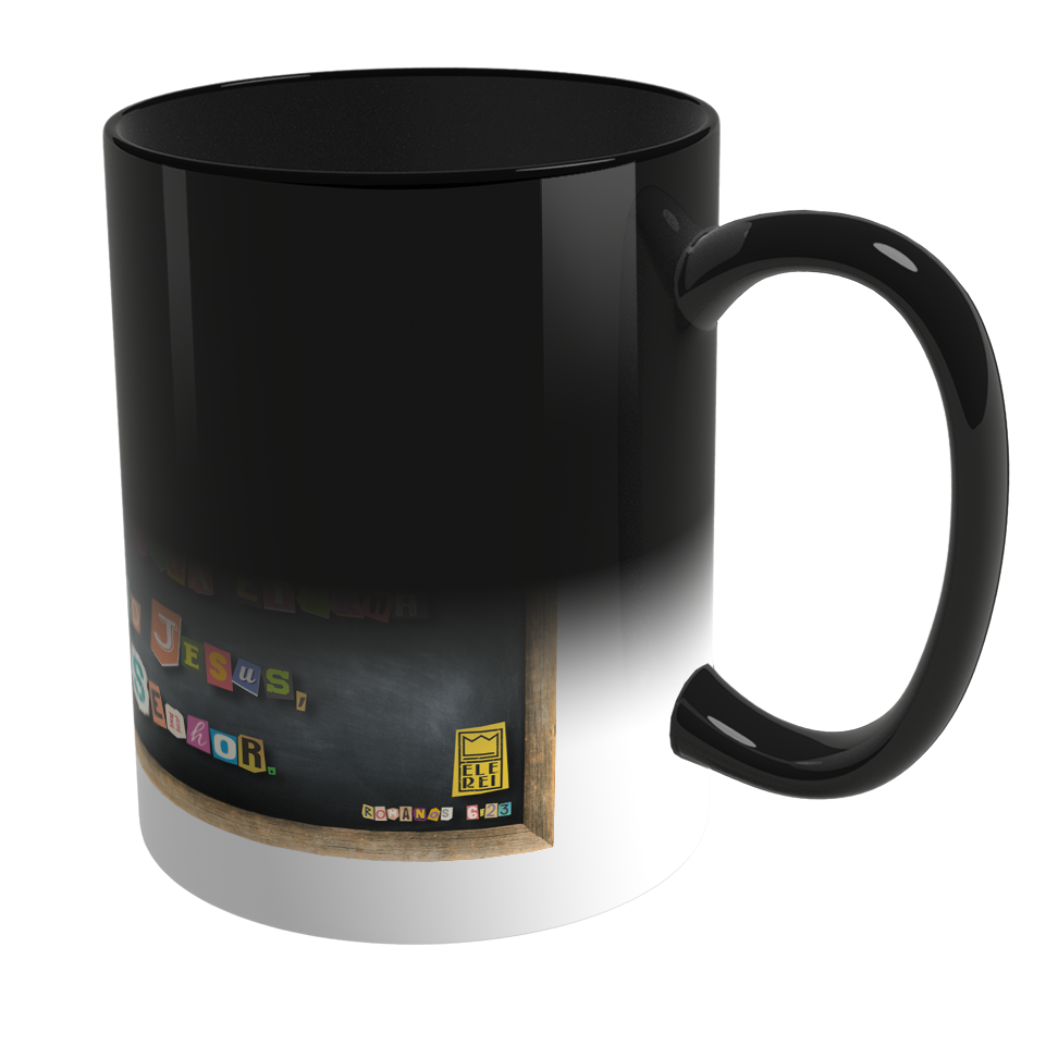 Caneca Mágica de Porcelana Ele Rei – Romanos 6:23 – Nº3