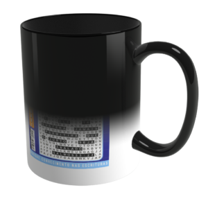 Caneca Mágica de Porcelana Ele Rei – Salmos 55:22 – Azul