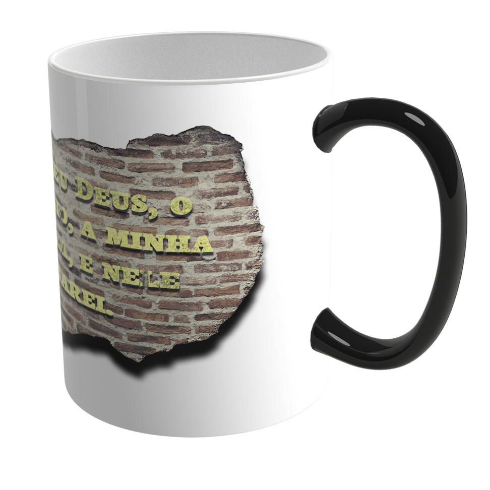 Caneca Mágica de Porcelana Ele Rei – Salmos 91:2 - Imagem 2