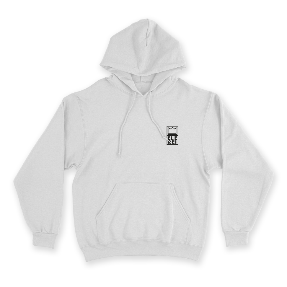 Blusa Moletom Canguru Ele Rei - Logo Escrita Vertical Pequeno