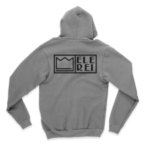 Blusa Moletom com Zíper Ele Rei - Logo Escrita Horizontal Grande
