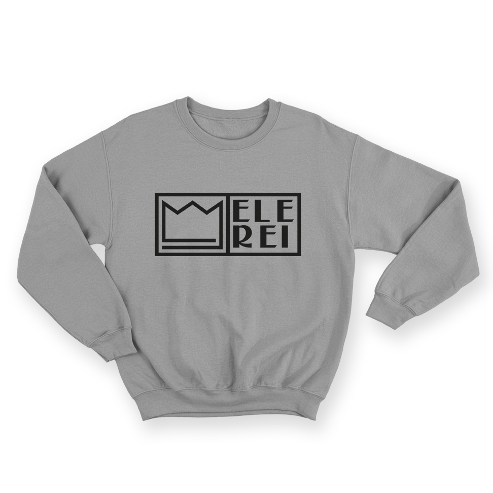 Blusa Moletom Fechado Ele Rei - Logo Escrita Horizontal Grande