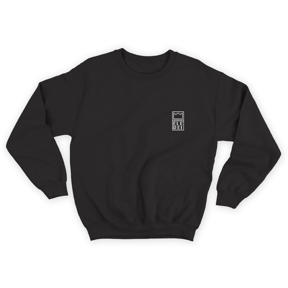 Blusa Moletom Fechado Ele Rei - Logo Escrita Vertical Pequeno