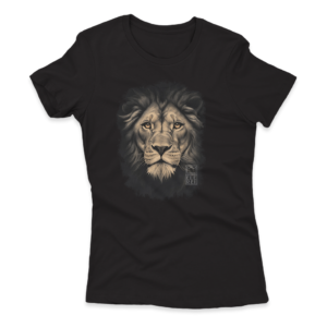 Camiseta Feminina Ele Rei – Leão – Cinza Nº2