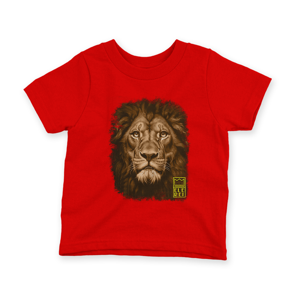 Camiseta Infantil Ele Rei – Leão – Dourado Nº2 - Imagem 3