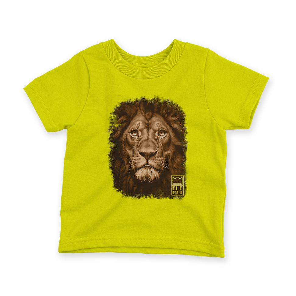 Camiseta Infantil Ele Rei – Leão – Dourado Nº2 - Imagem 4