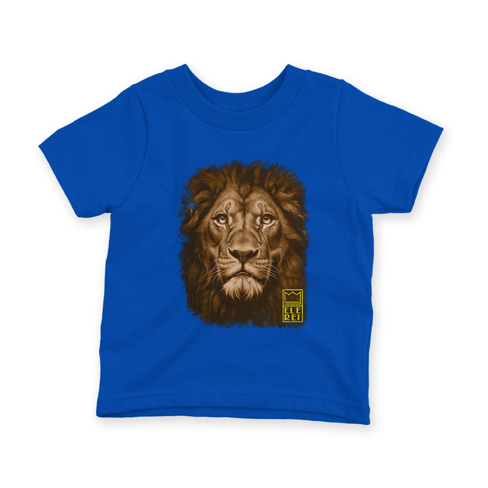Camiseta Infantil Ele Rei – Leão – Dourado Nº2 - Imagem 5