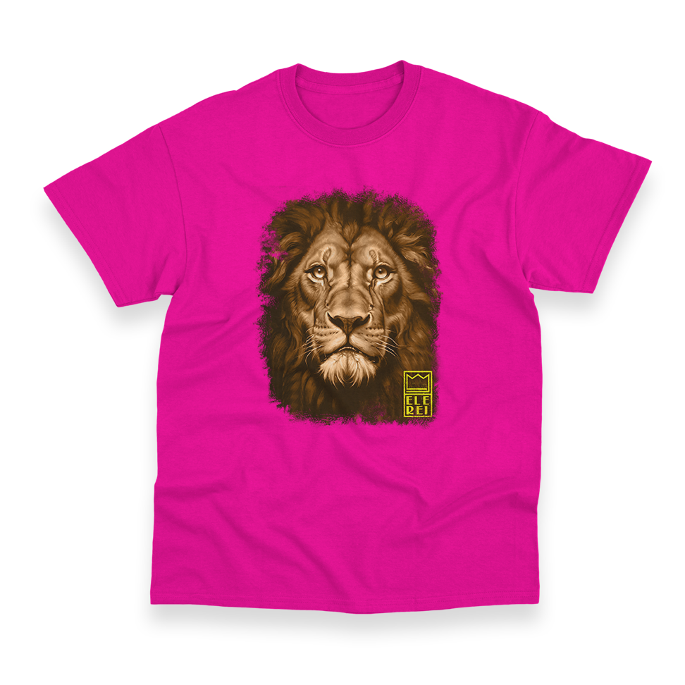 Camiseta Masculina Ele Rei – Leão – Dourado Nº2 - Imagem 5