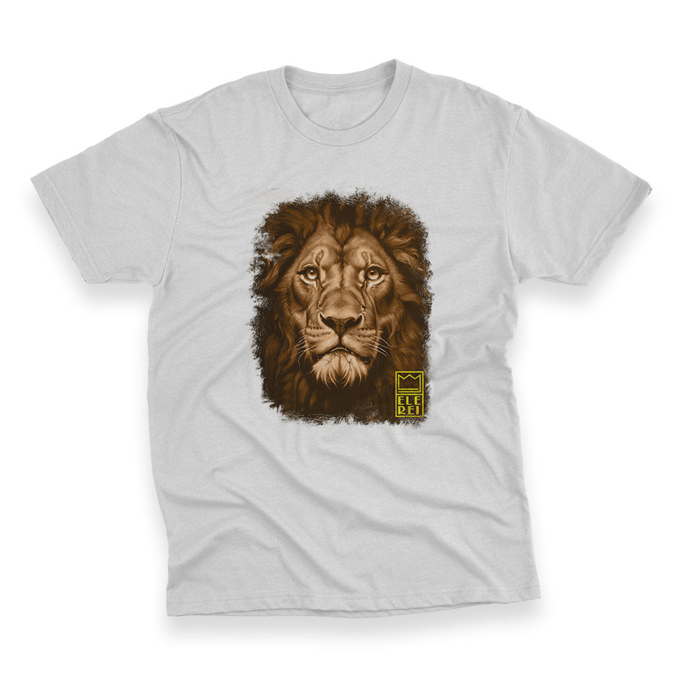 Camiseta Plus Size Ele Rei – Leão – Dourado Nº2 - Imagem 2