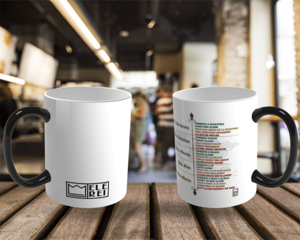 Caneca Mágica de Porcelana Ele Rei – 5 Solas – Mundo - Imagem 4